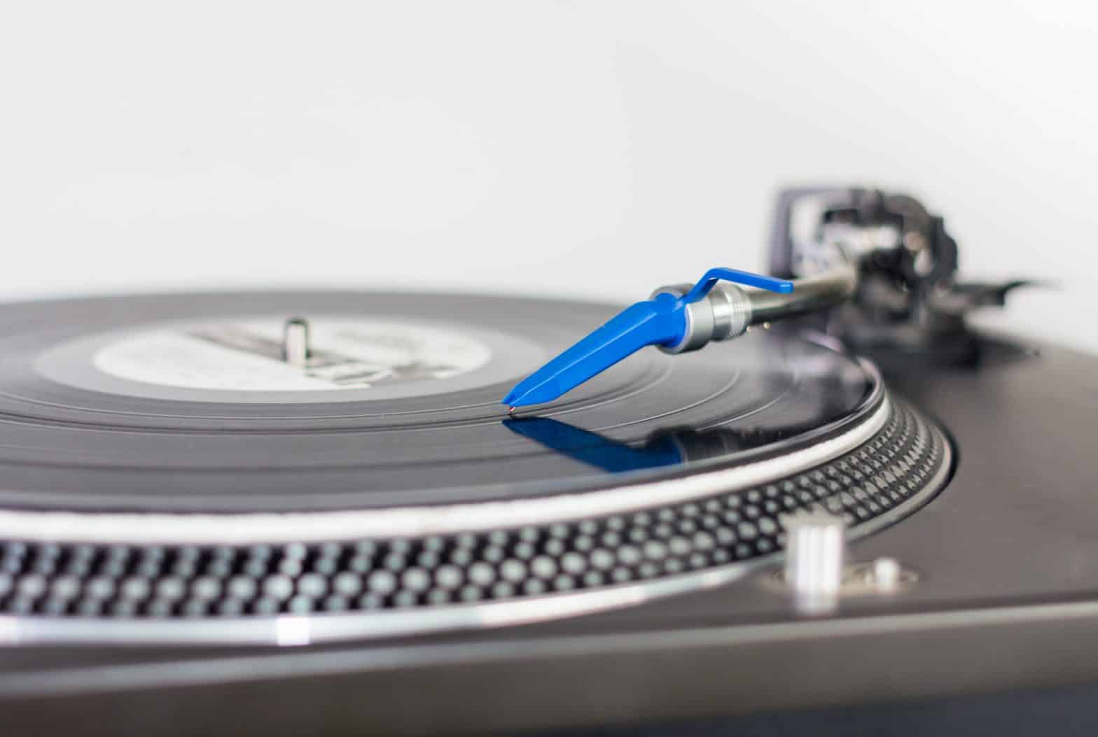 DJ needle on a vinyl record